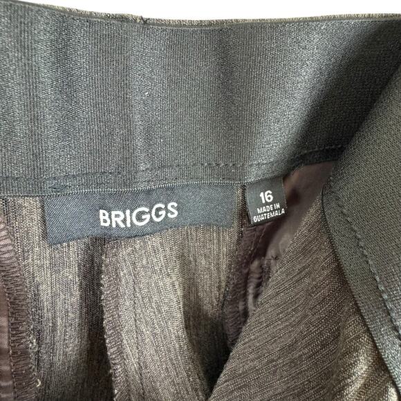 Briggs Light Brown High Rise Straight Leg Lightweight Trouser Dress Pants Sz 16 - Picture 5 of 7